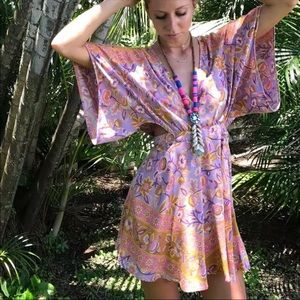 BNWOT Boho Summer Floral Cutout Dress